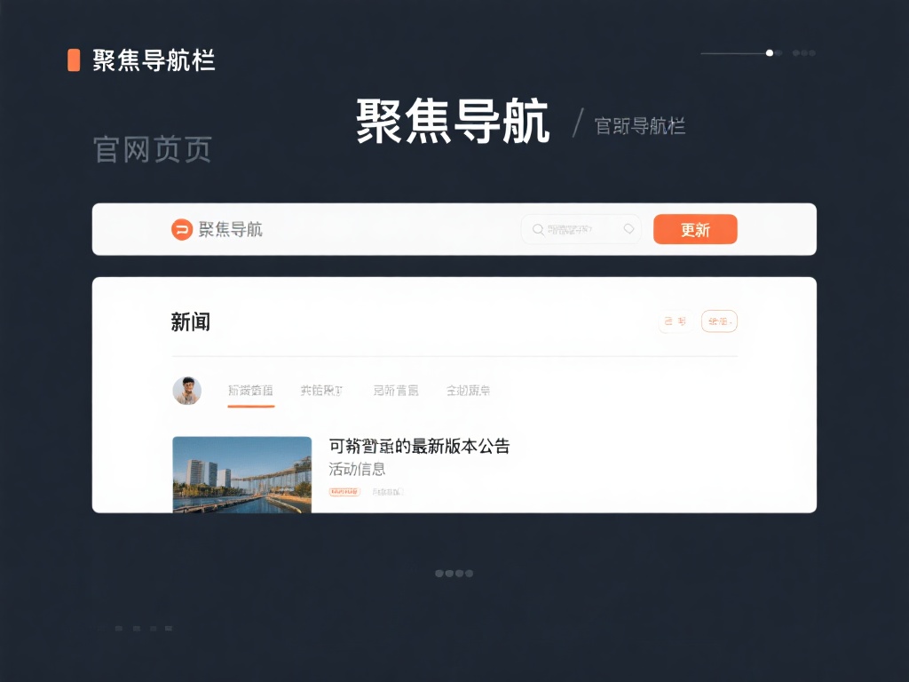 聚焦导航栏：官网首页通常会在顶部导航栏设